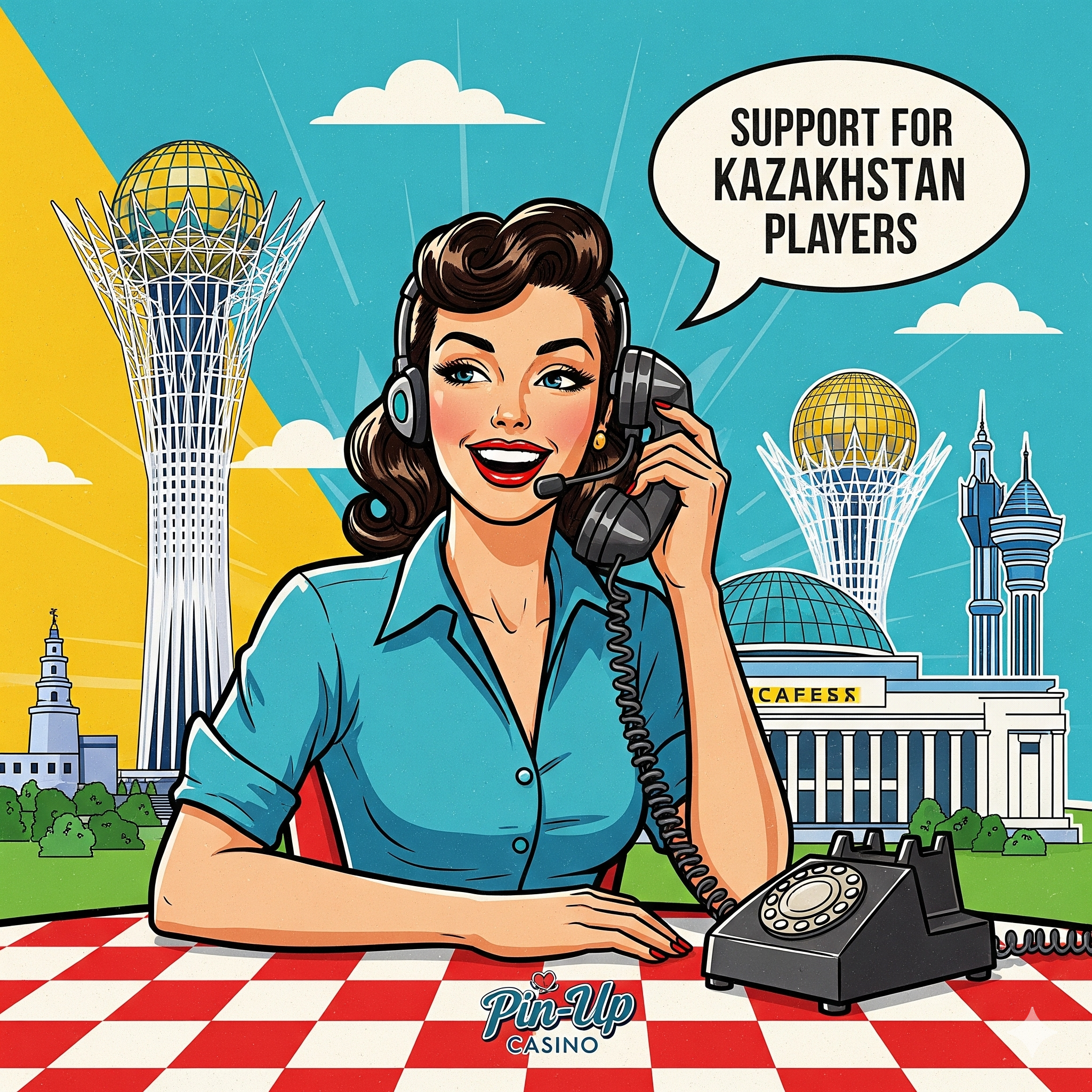 Служба поддержки Pin-Up казино для игроков из Казахстана