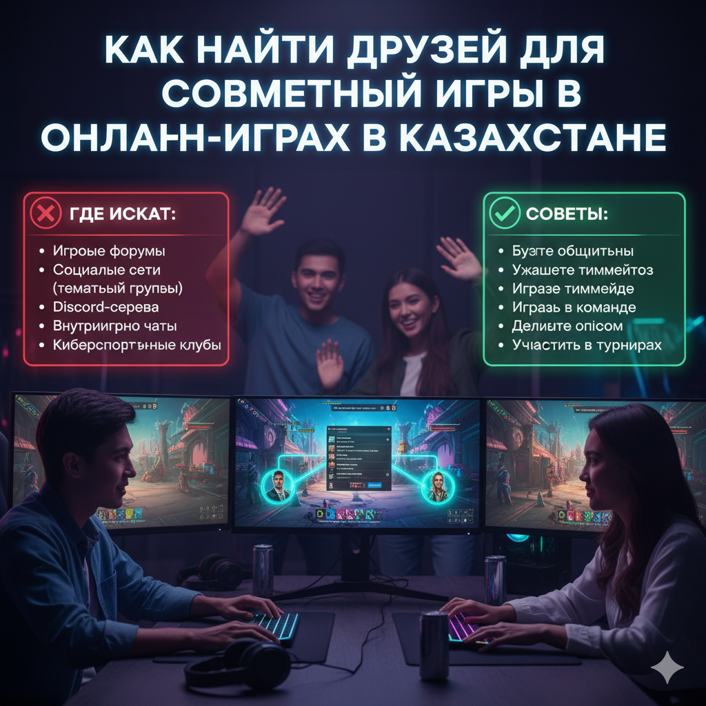 Как найти друзей для совместной игры в онлайн-играх в Казахстане