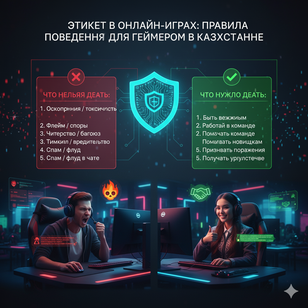 Этикет в онлайн-играх: правила поведения для геймеров в Казахстане